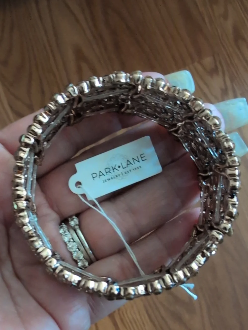 Park Lane Majesty Topaz Crystal-Embellished Stretch Braclet- Rose Gold Tone